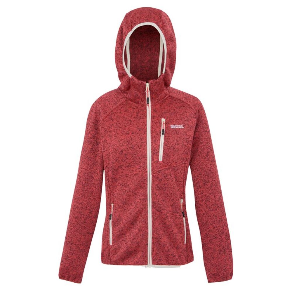 Regatta Womens/Ladies Newhill II Marl Full Zip Hoodie / Peach Bloom/Light Vanill